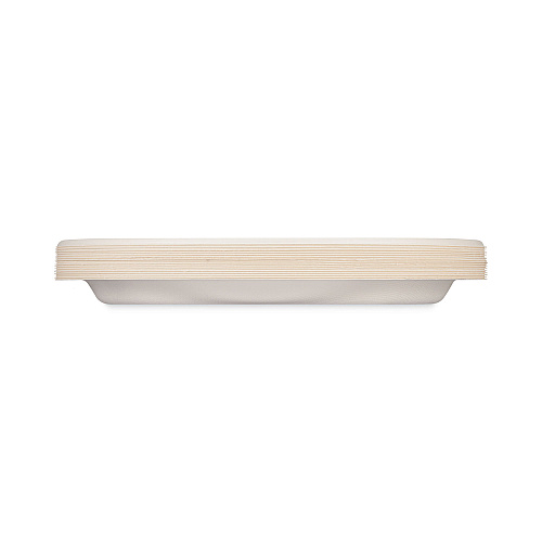 Hefty ECOSAVE Tableware, Plate, Bagasse, 10.13" dia, White, 16/Pack, 12 Packs/Carton (D71016)