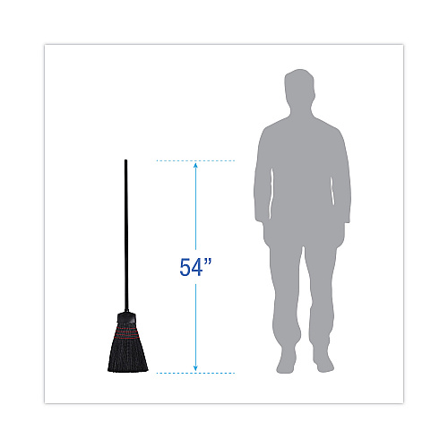 Boardwalk Maid Broom, Plastic Bristles, 54" Overall Length, Dozen (BWK916P)