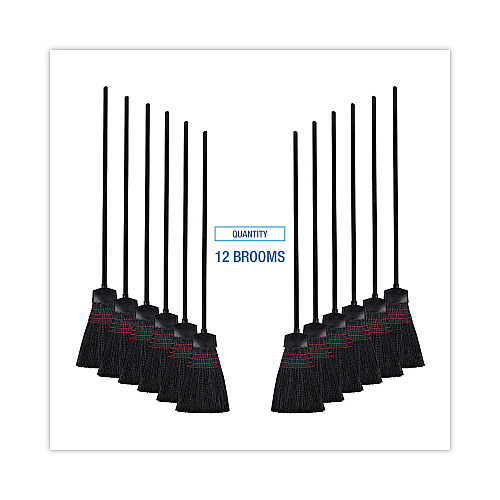Boardwalk Maid Broom, Plastic Bristles, 54" Overall Length, Dozen (BWK916P)