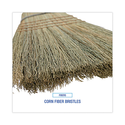 Boardwalk&reg; Corn Fiber Bristle Broom, 42" Wood Handle (BWK932CCT)