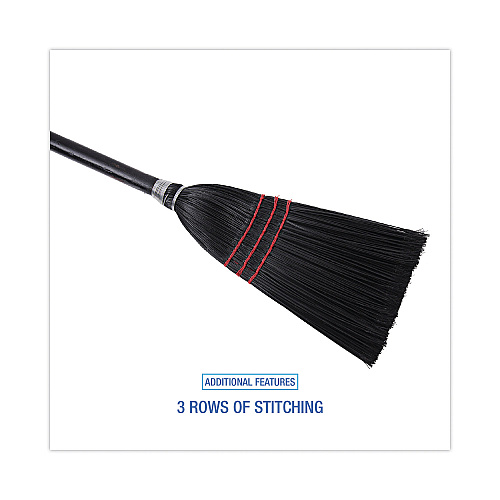 Boardwalk&reg; Poly Bristle Lobby Broom, 38" Handle, 12 Brooms (BWK951BP)