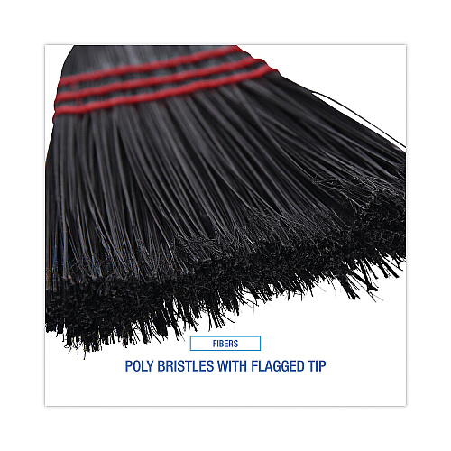 Boardwalk&reg; Poly Bristle Lobby Broom, 38" Handle, 12 Brooms (BWK951BP)