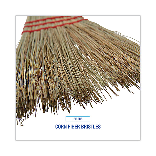 Boardwalk&reg; Corn Fiber Lobby/Toy Broom, Wood, 12 Brooms (BWK951TCT)
