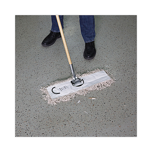 Boardwalk&reg; Mop Head, 4-Ply, Dust, Cotton, 18 x 3, White (BWK1018)