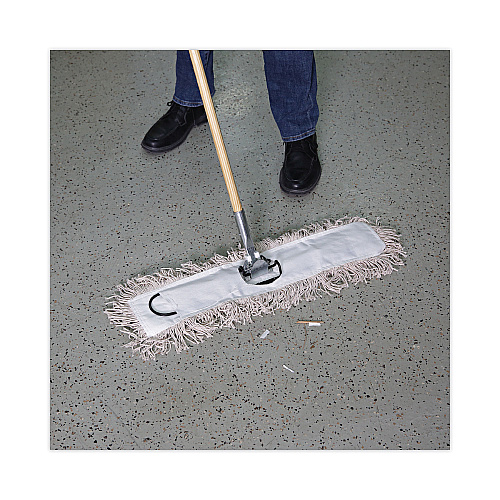 Boardwalk&reg; Mop Head, 4-Ply, Dust, Cotton, 24 x 3, White (BWK1024)