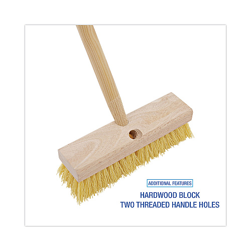 Boardwalk&reg; Deck Brush Head, 10" Head, Plastic Bristles (BWK3310)