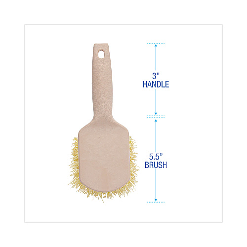 Boardwalk&reg; Plastic Bristle Utility Brush, 8 1/2", Tan Handle (BWK4308)
