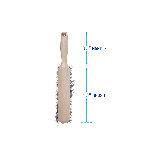 Boardwalk&reg; Flagged Plastic Bristle Counter Brush, 8", Tan Handle (BWK5408)