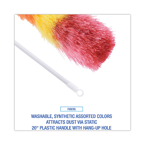 Boardwalk&reg; 9441 Polywool Duster, 20" Plastic Handle, Assorted Colors (BWK9441)