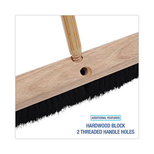 Boardwalk&reg; Floor Brush Head, 2 1/2" Black Tampico Fiber, 18" (BWK20218)