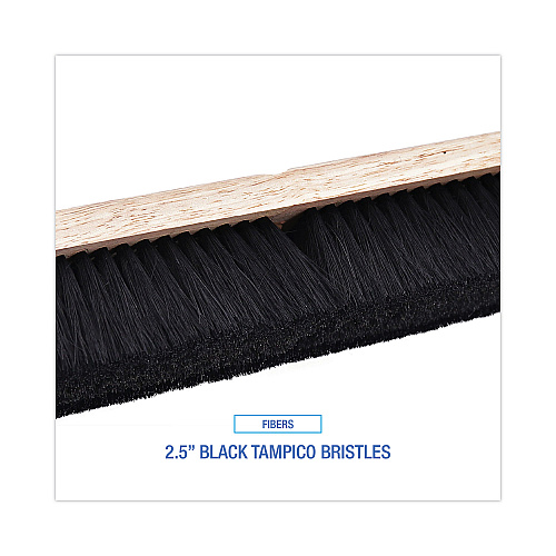 Boardwalk&reg; Floor Brush Head, 2 1/2" Black Tampico Fiber, 18" (BWK20218)
