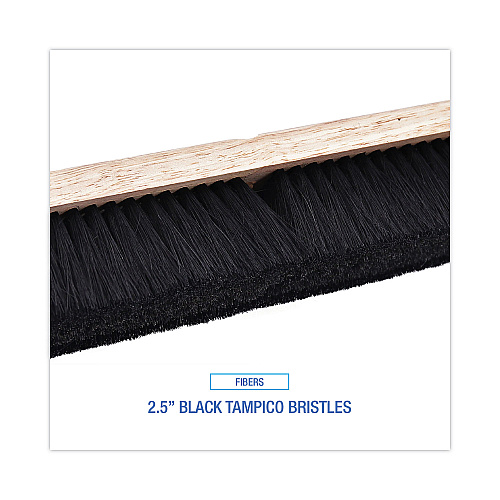 Boardwalk&reg; Floor Brush Head, 2 1/2" Black Tampico Fiber, 36" (BWK20236)