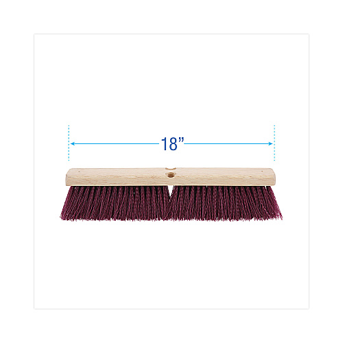 Boardwalk&reg; 18" Floor Brush Head, Plastic Bristles (BWK20318)