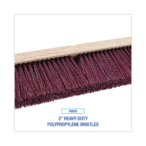 Boardwalk&reg; 18" Floor Brush Head, Plastic Bristles (BWK20318)