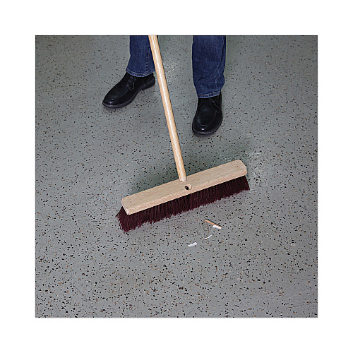 Boardwalk&reg; 18" Floor Brush Head, Plastic Bristles (BWK20318)