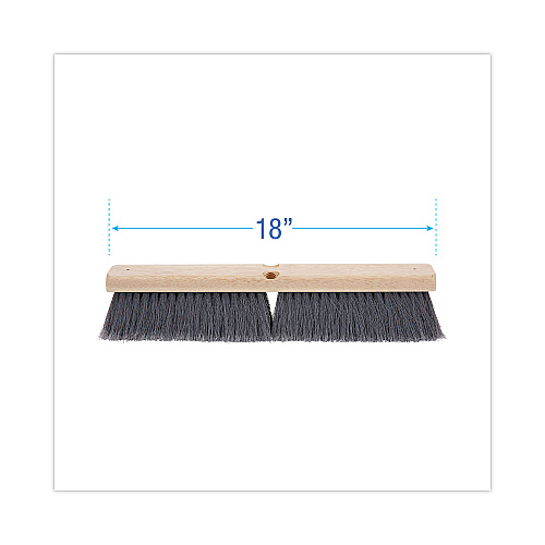 Boardwalk&reg; Floor Brush Head, 18" Head, Flagged Plastic Bristles (BWK20418)