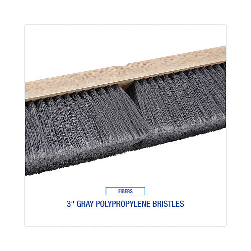 Boardwalk&reg; Floor Brush Head, 18" Head, Flagged Plastic Bristles (BWK20418)