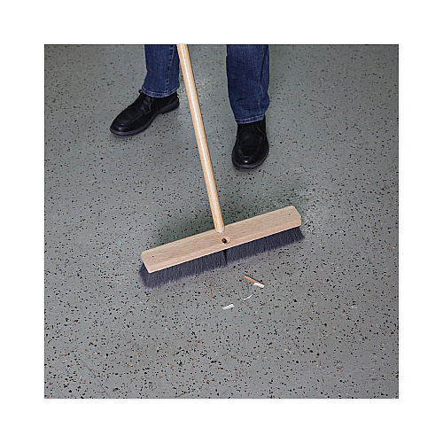 Boardwalk&reg; Floor Brush Head, 18" Head, Flagged Plastic Bristles (BWK20418)