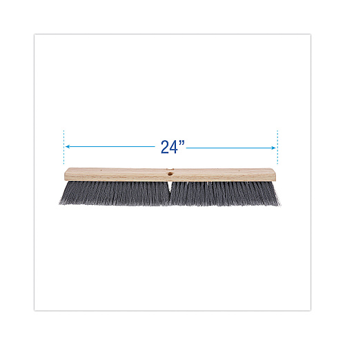 Boardwalk&reg; Floor Brush Head, 3" Gray Flagged Plastic, 24" (BWK20424)