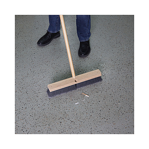 Boardwalk&reg; Floor Brush Head, 3" Gray Flagged Plastic, 24" (BWK20424)