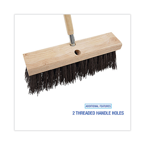 Boardwalk&reg; Street Broom Head, 16" Head, Polypropylene Bristles (BWK73160)