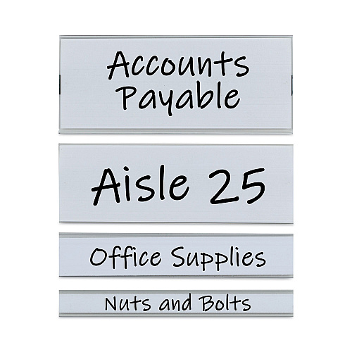 C-Line Clear Magnetic Label Holders, Side Load, 6 x 0.5, 10/Pack (87805)