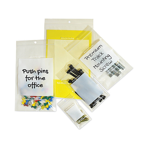 C-Line Write-On Poly Bags, 2 mil, 2" x 3", Clear, 1,000/Carton (47223)