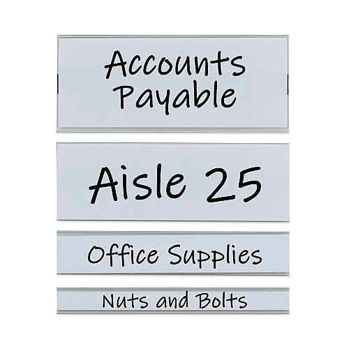 C-Line Clear Magnetic Label Holders, Side Load, 6 x 2, 10/Pack (87820)