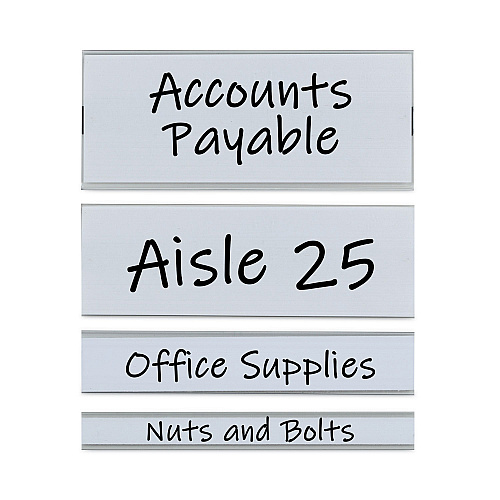 C-Line Clear Magnetic Label Holders, Side Load, 6 x 1, 10/Pack (87810)