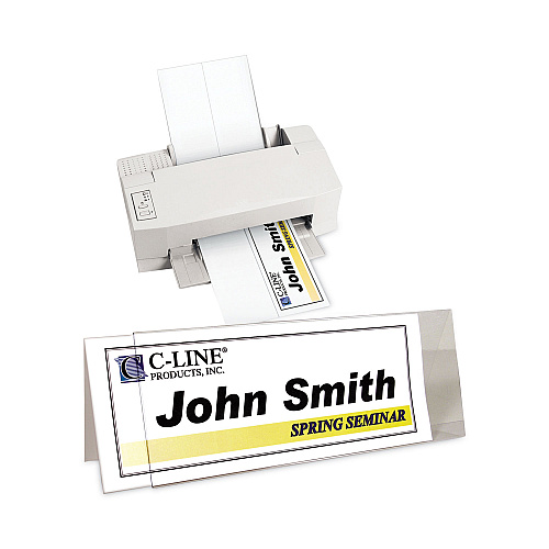 C-Line Tent Card Holders, 4.25 x 11.7, Rigid Heavyweight Clear Plastic, 25/Box (87507)