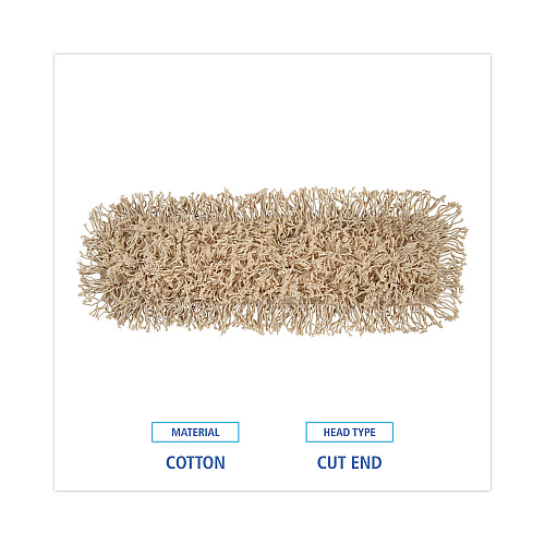 Boardwalk&reg; Industrial Dust Mop Head, Hygrade Cotton, 24w x 5d, White (BWK1324)