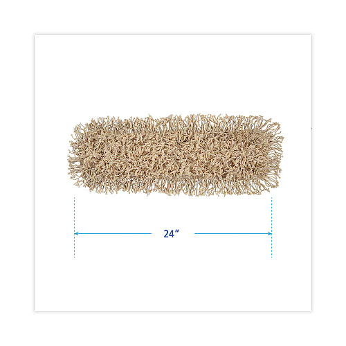 Boardwalk&reg; Industrial Dust Mop Head, Hygrade Cotton, 24w x 5d, White (BWK1324)
