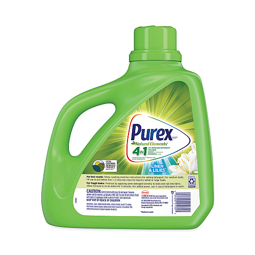 Purex Ultra Natural Elements HE Liquid Detergent, Linen and Lilies, 150 oz Bottle, 4/Carton (01134)