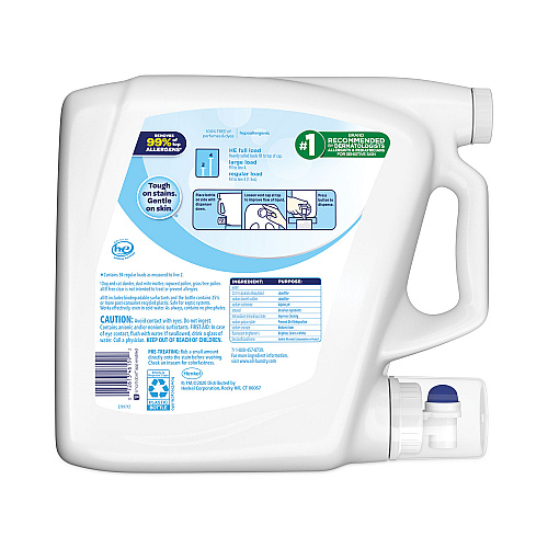 All&reg; Ultra Free & Clear Liquid Detergent, 141-oz. Bottle, 4 Bottles (46159)