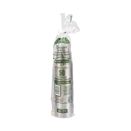 SOLO Ultra Clear Cups, 7 oz, PET, 50/Bag, 20 Bags/Carton (TP7)
