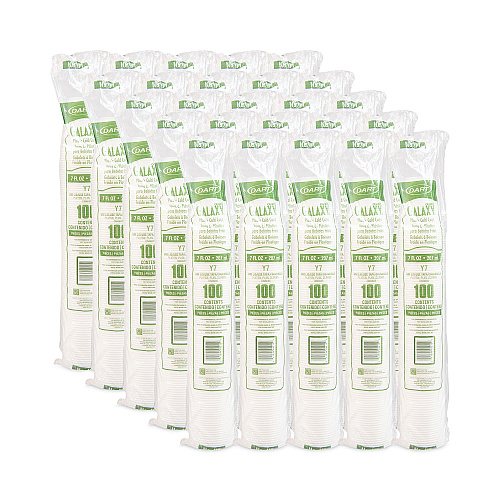 Dart High-Impact Polystyrene Cold Cups, 7 oz, Translucent, 100 Cups/Sleeve, 25 Sleeves/Carton (Y7)