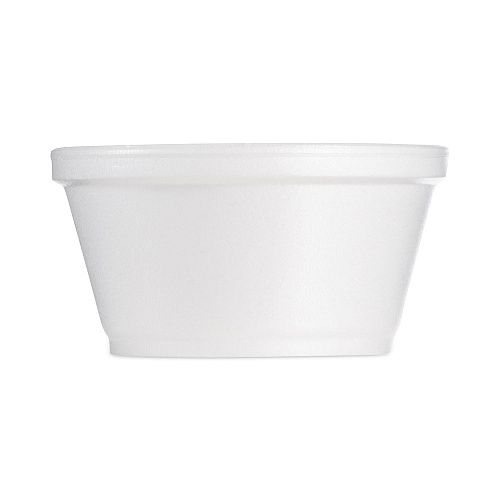 Dart Foam Container, Extra Squat, 8 oz, White, 1,000/Carton (8SJ20)