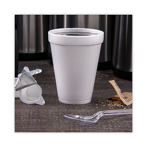 Dart&reg; Foam Drink Cups, White, 12-oz., 25 Cups (12J12BG)