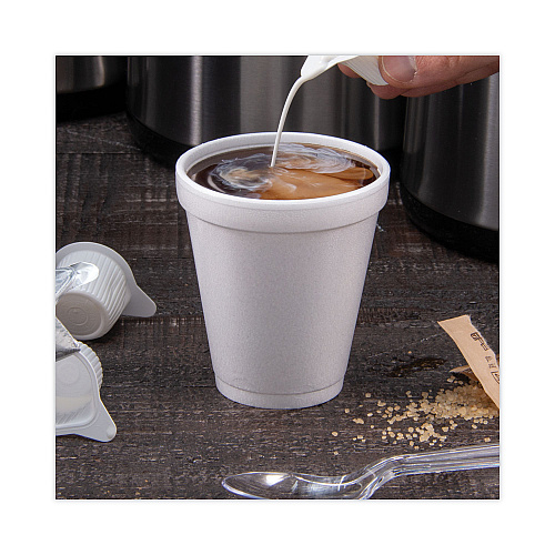 Dart Foam Drink Cups, 8 oz, White, 25/Pack (8J8BG)