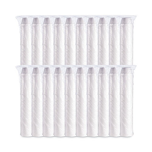 Dart Foam Container, Extra Squat, 8 oz, White, 1,000/Carton (8SJ20)