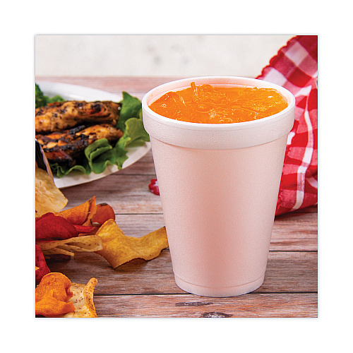 Dart&reg; Foam Drink Cups, White, 12-oz., 25 Cups (12J12BG)