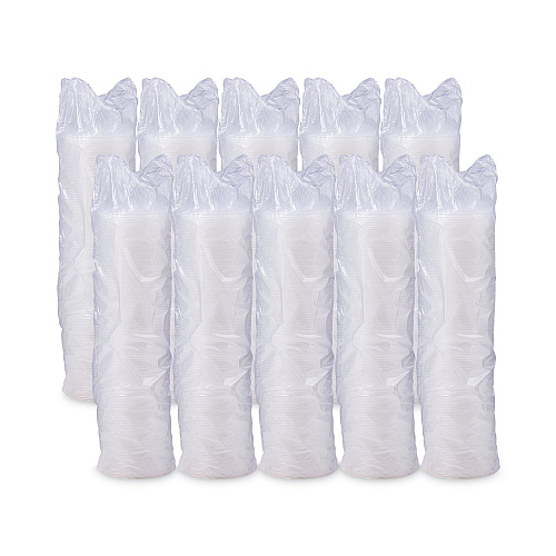 Dart Lift n' Lock Plastic Hot Cup Lids, With Straw Slot, Fits 10 oz to 14 oz Cups, Translucent, 100/Sleeve, 10 Sleeves/Carton (12FTLS)