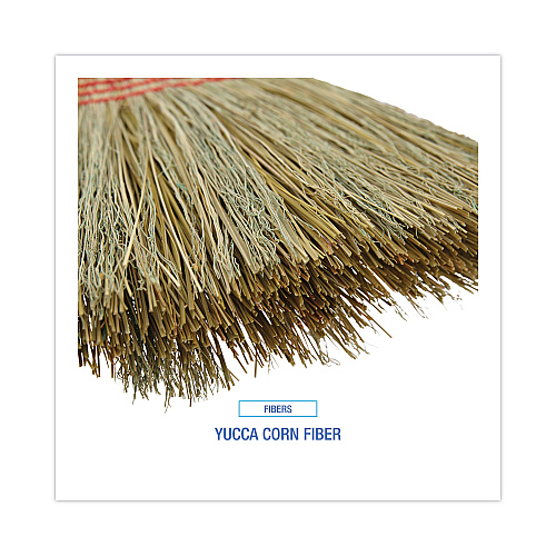 Boardwalk&reg; Parlor Broom, Yucca/Corn Fiber Bristles, 42" Handle (BWK926YEA)