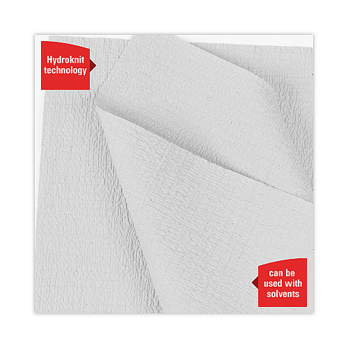 WypAll General Clean X60 Cloths, Small Roll, 13.5 x 19.6, White, 130/Roll, 6 Rolls/Carton (35421)