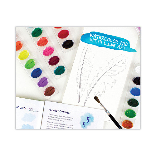 Crayola Washable Watercolors, 16 Assorted Colors, Palette Tray (530555)