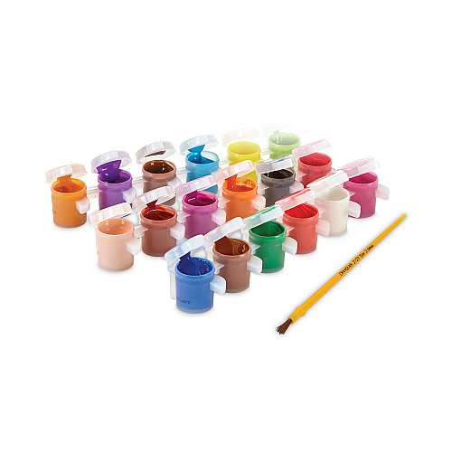 Crayola Washable Paint, 18 Assorted Colors, Interconnected 3 oz Cups (540125)