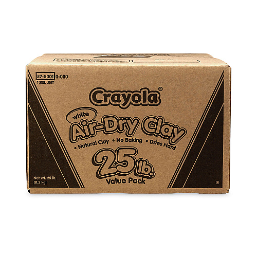 Crayola Air-Dry Clay, White, 25 lbs (575001)