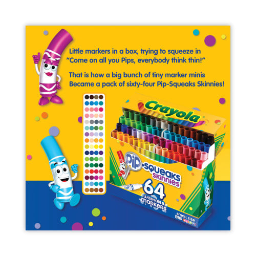 Crayola 588750 Pip-Squeaks Telescoping Marker Tower, Washable Assorted 50