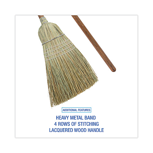 Boardwalk&reg; Corn/Fiber Warehouse Brooms, 60", Gray/Natural, 6/Carton (BWKBR10002)