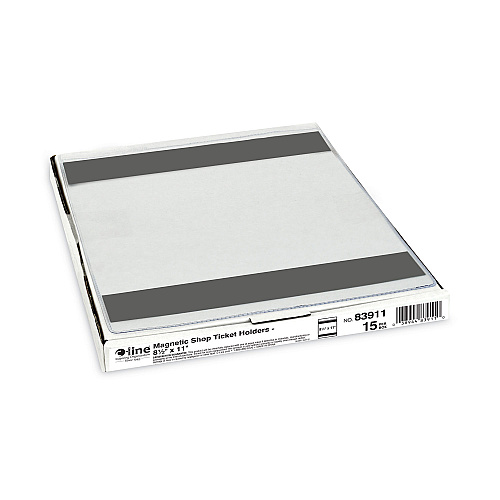C-Line Magnetic Shop Ticket Holders, Super Heavyweight, 15 Sheets, 8.5 x 11, 15/Box (83911)